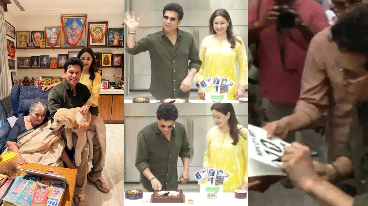 “Perfect start to my day”- Sachin Tendulkar celebrates his 53rd birthday with his mother, wife Anjali; signs autographs for fans