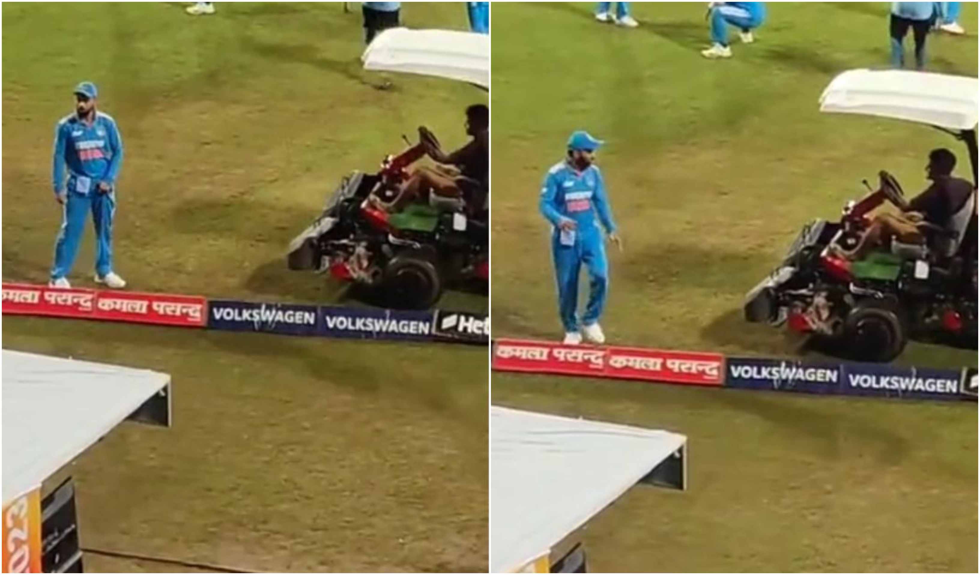 Virat Kohli was left scared by the antics from groundsman | Screengrab