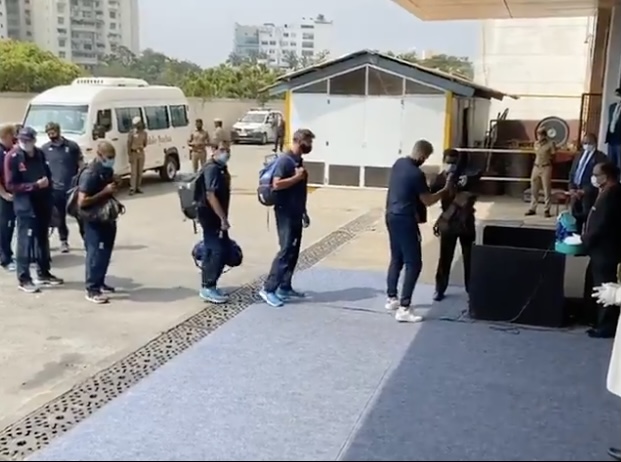 England cricket team arrived in india | Screen Grab