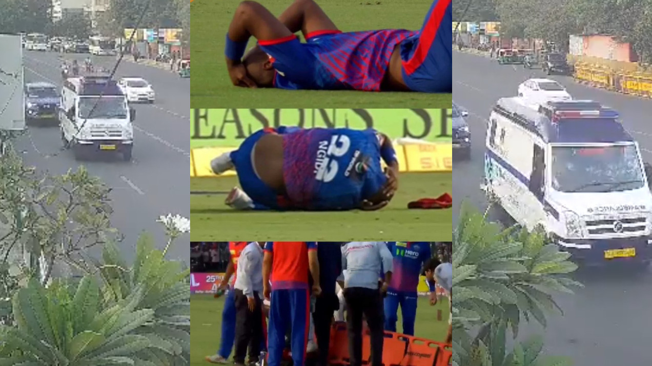 IPL 2026: WATCH- Delhi Police creates green corridor to rush Lungi Ngidi to hospital in peak traffic after his head injury
