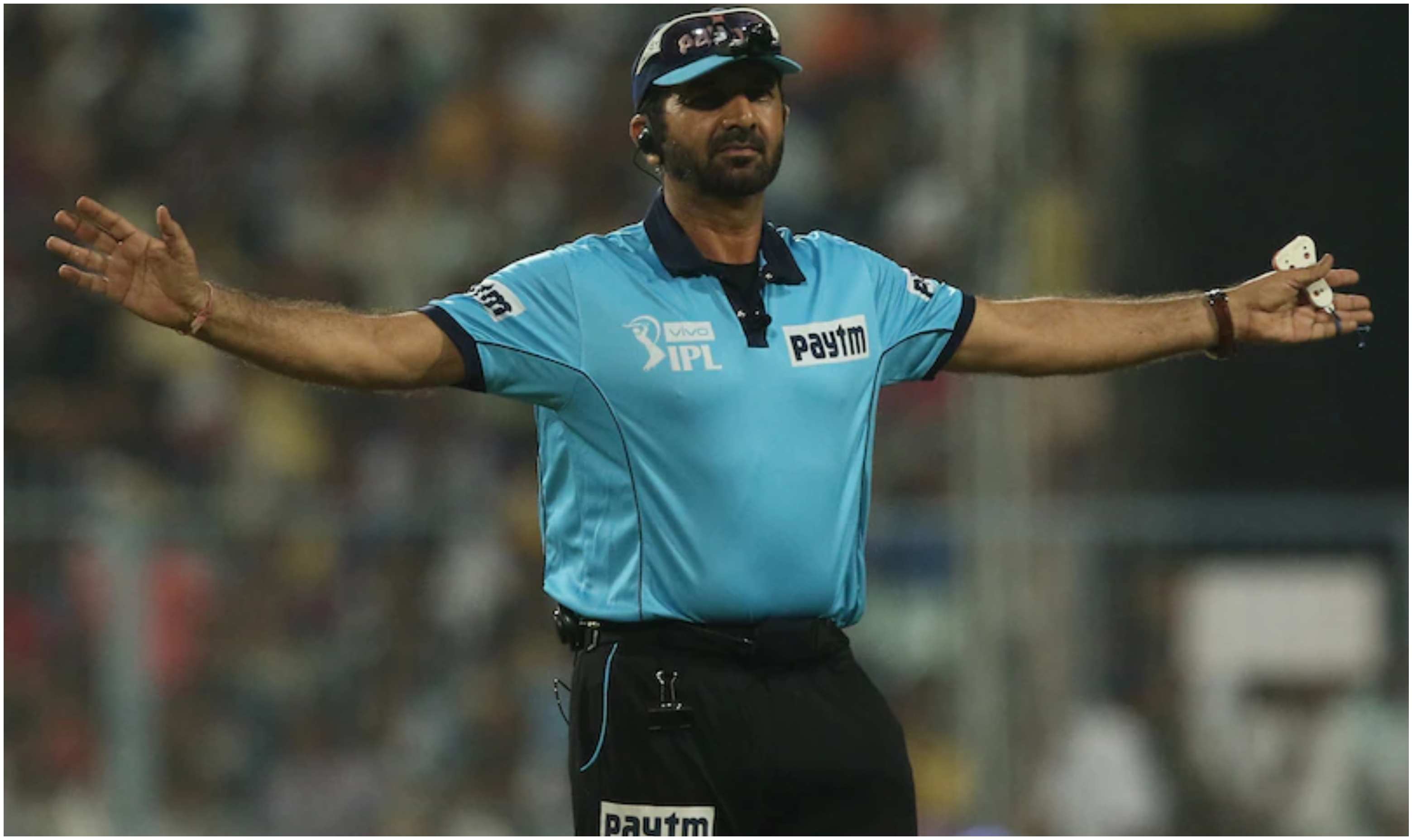 Visual of an umpire calling wide ball in IPL | BCCI