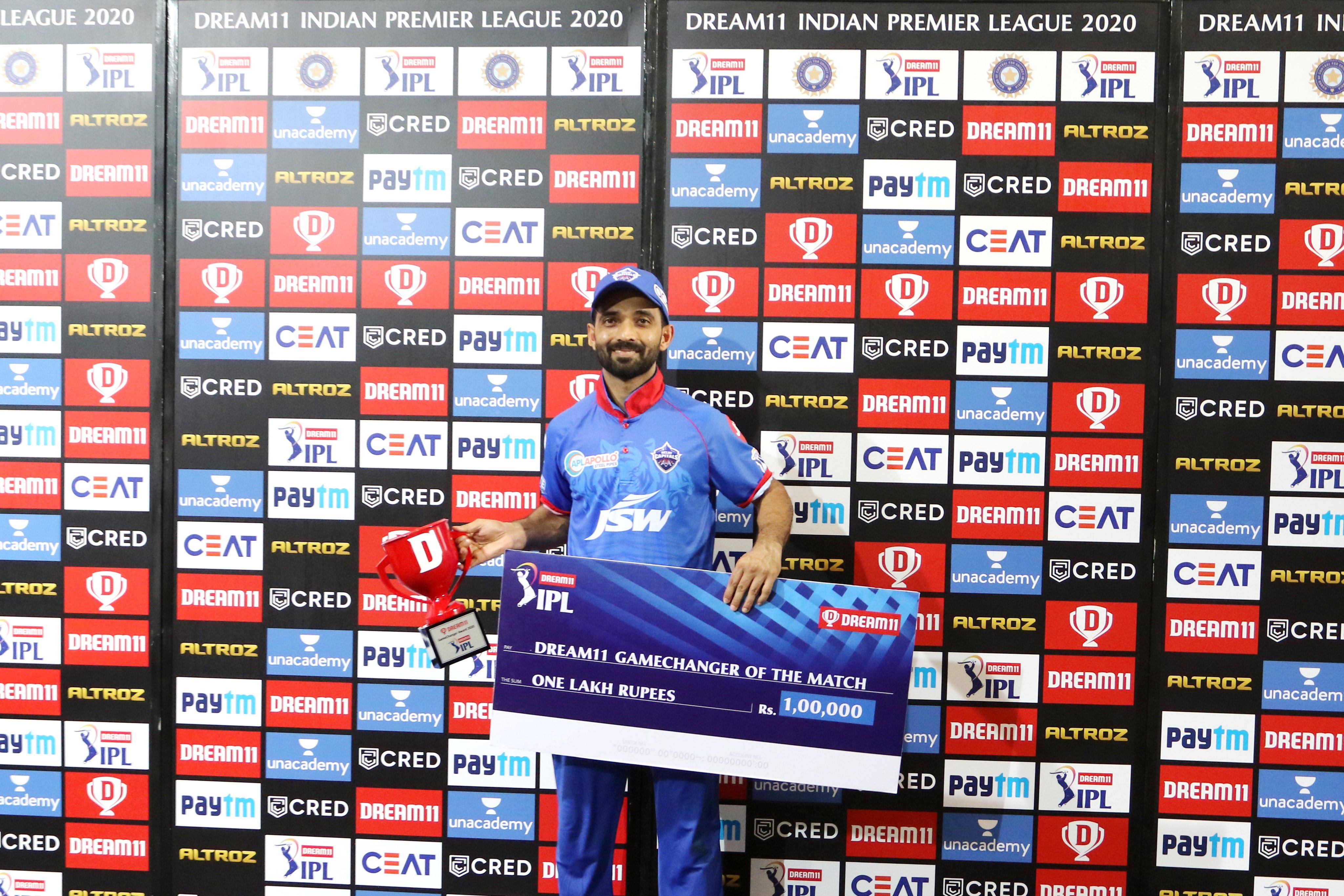 Ajinkya Rahane played in six IPL 13 matches, scoring 111 runs at a strike rate of 111 for DC | BCCI/IPL