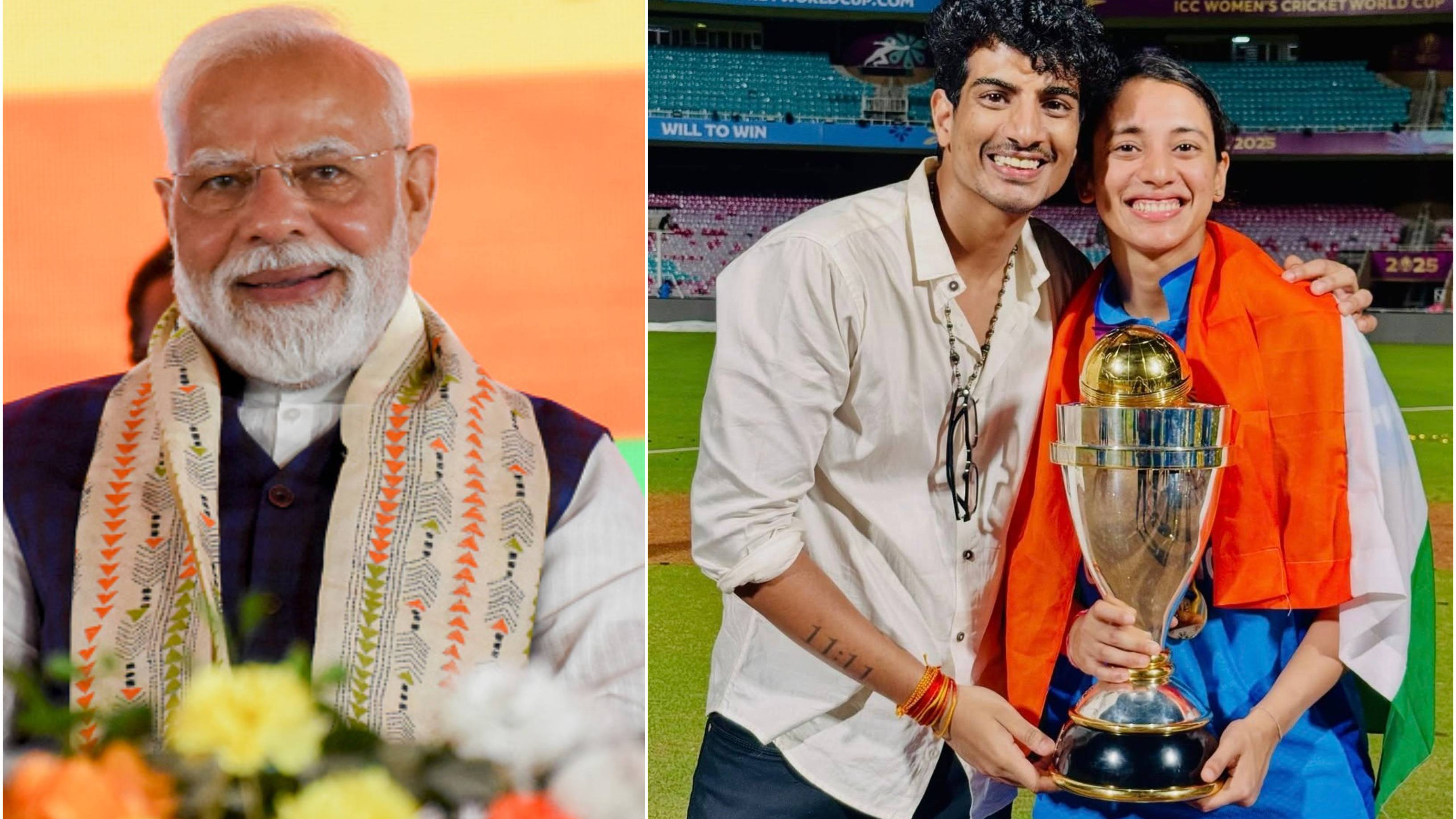 PM Modi congratulates Smriti Mandhana for her wedding with music composer Palash Muchhal