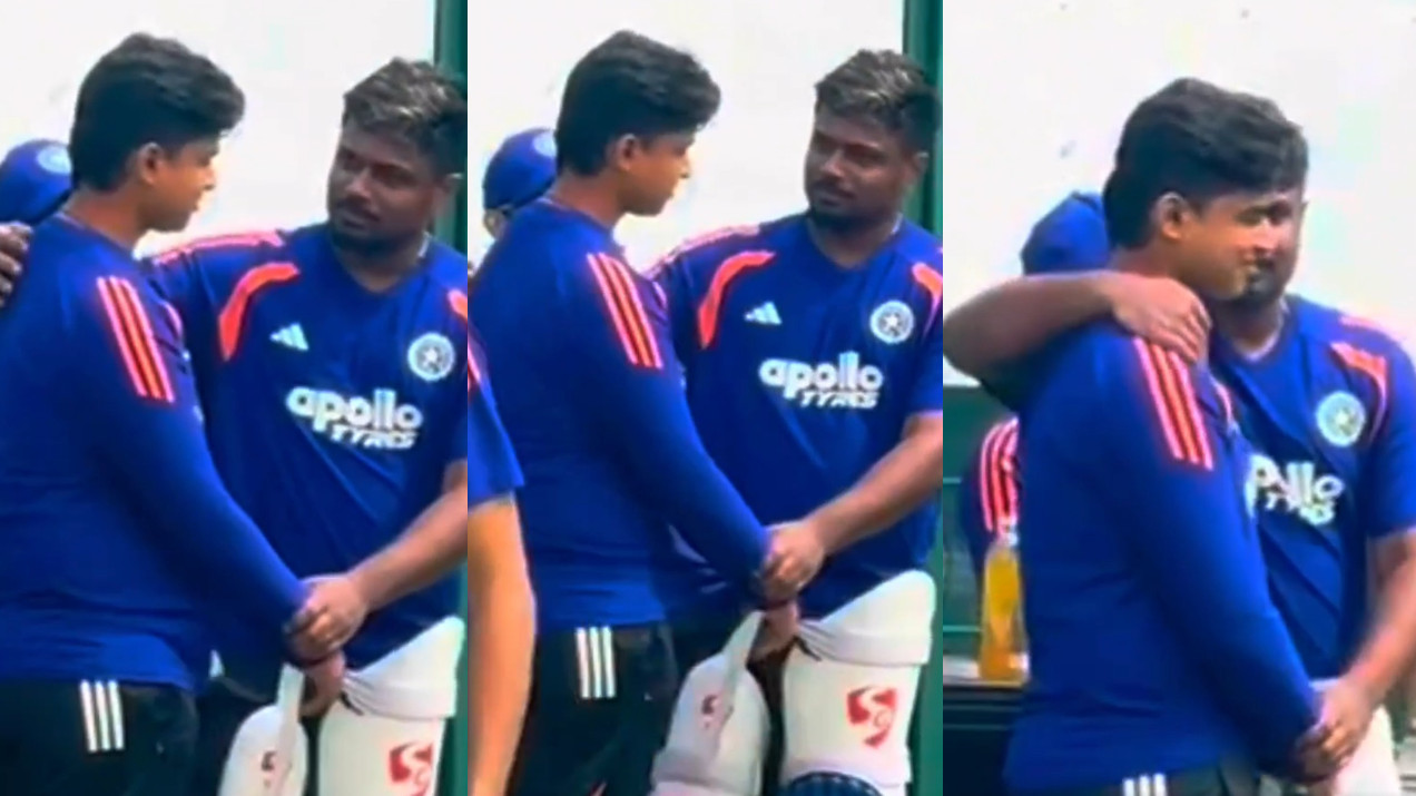 ENG v IND 2026: WATCH- Sanju Samson’s 'big brother' moment with Vaibhav Sooryavanshi, puts his hand on shoulder before 2nd T20I
