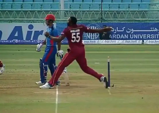 Umpire called a no-ball as Pollard's front foot planted, but the bowler didn't let the ball go | Twitter