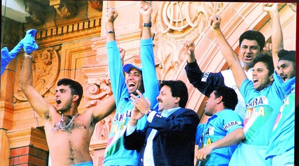 Sourav Ganguly took his shirt off after India's NatWest final win in 2002 | Twitter