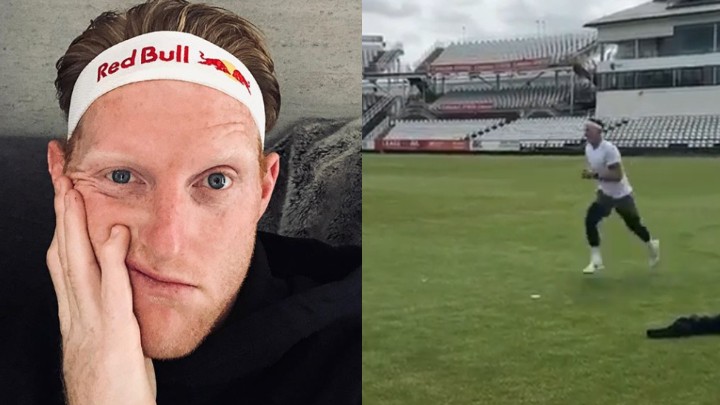 WATCH: Ben Stokes takes a leaf out of Stuart Broad's book on his return to training after a long time