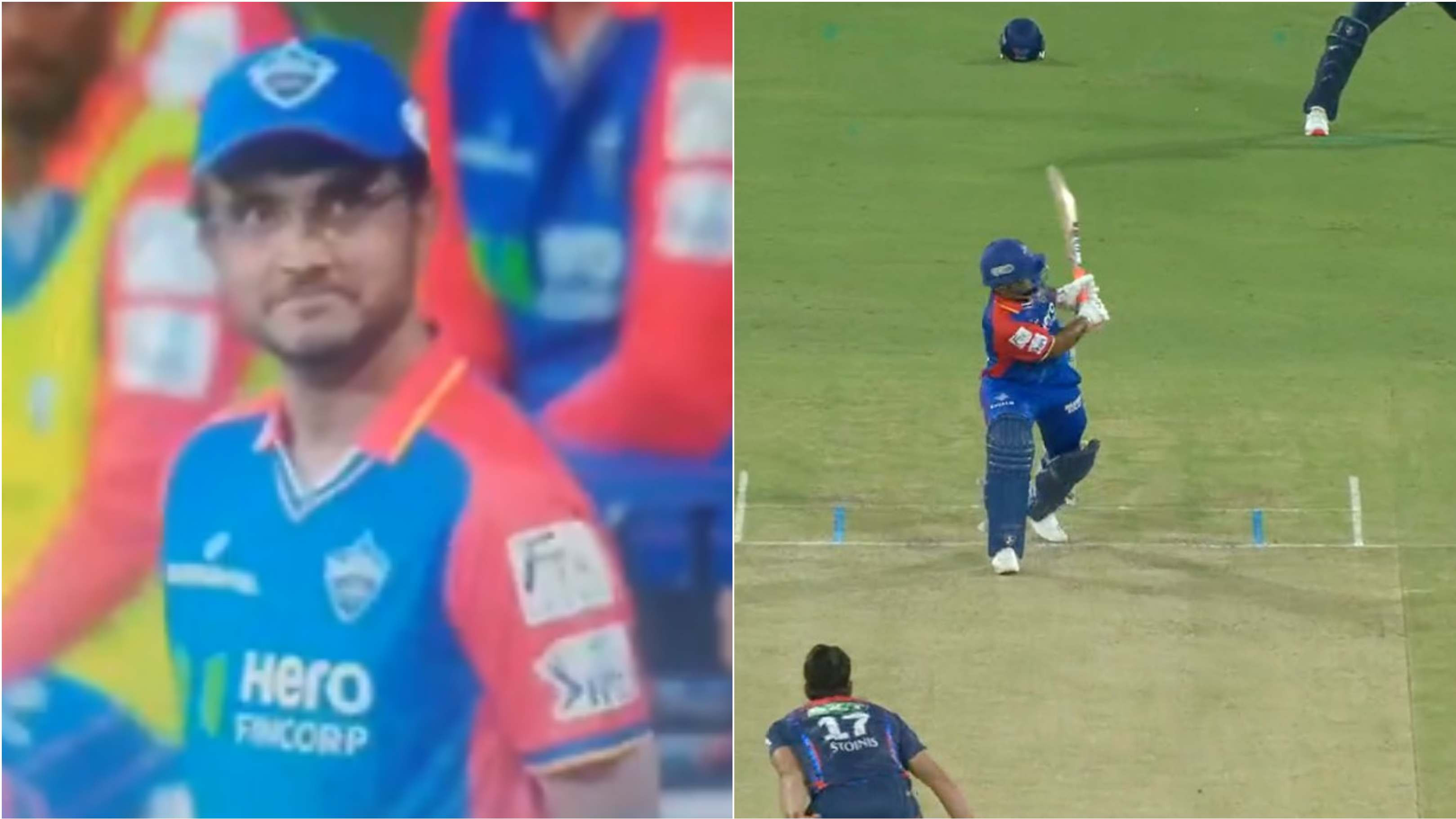 IPL 2024: WATCH – Sourav Ganguly in awe of Rishabh Pant’s audacious reverse scoop; leaves his seat to appreciate the shot