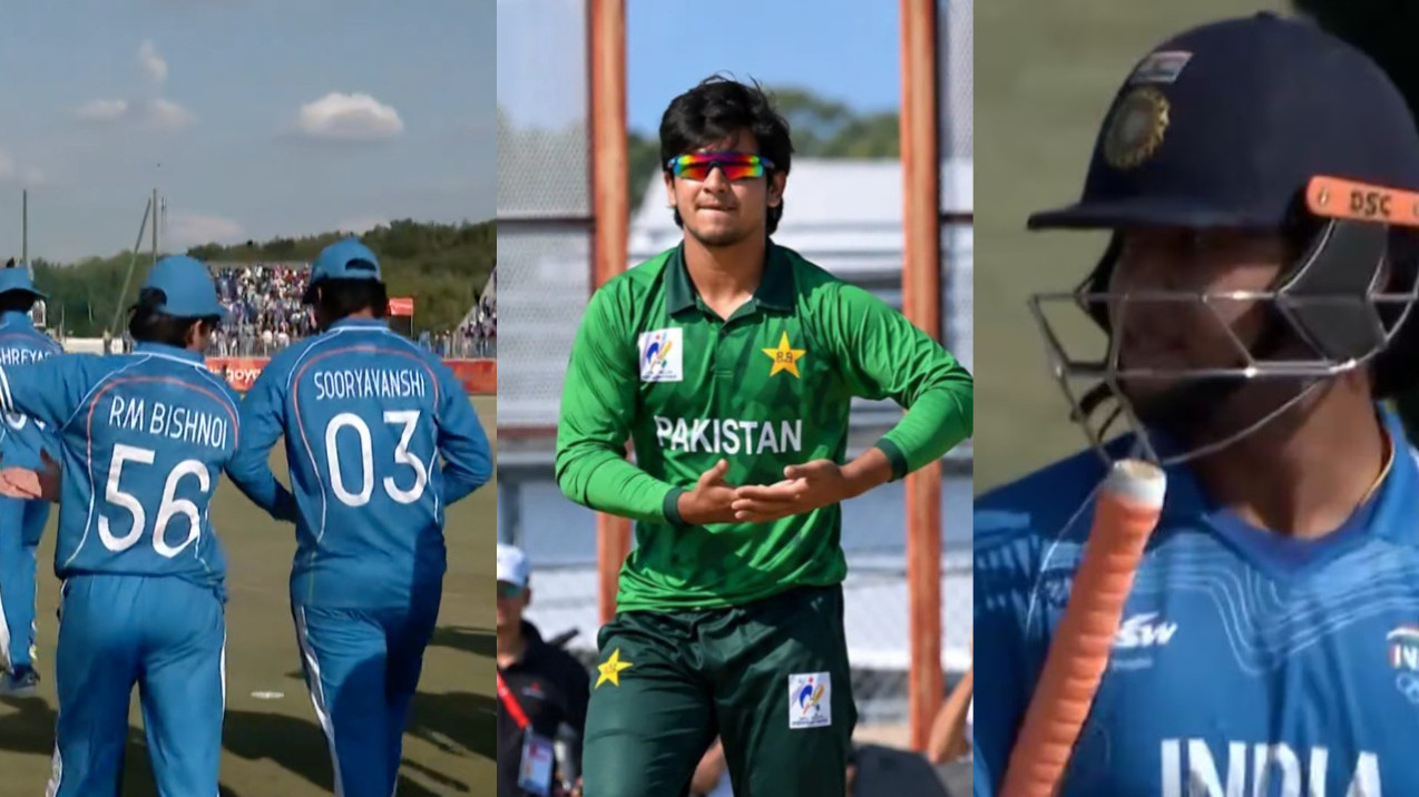 WATCH- Ravi Bishnoi and Vaibhav Sooryavanshi mock Saim Ayub’s ‘baby cradle’ celebration during Asian Games gold medal match