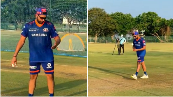IPL 2021: WATCH - Rohit Sharma bowls in the nets ahead of clash against KKR