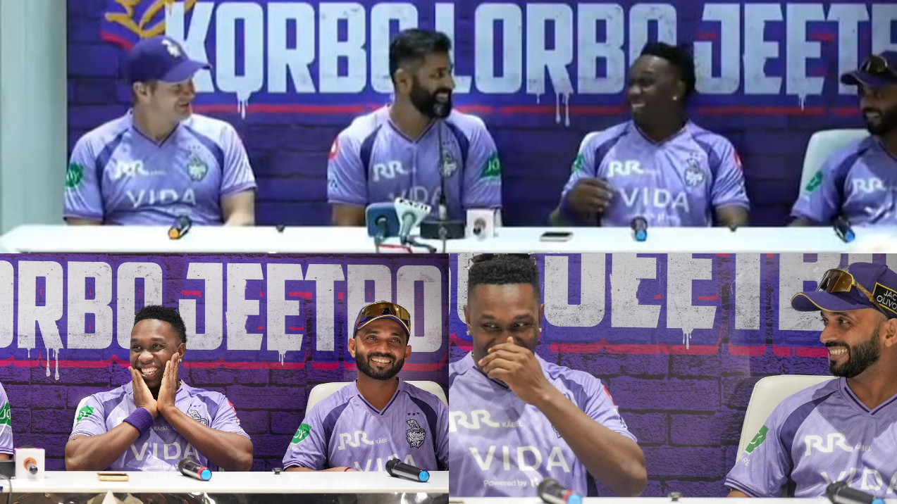 IPL 2026: WATCH- ‘Had 2 chicks at my home'- KKR mentor Dwayne Bravo's slip on tongue before Ajinkya Rahane tells him mics are on