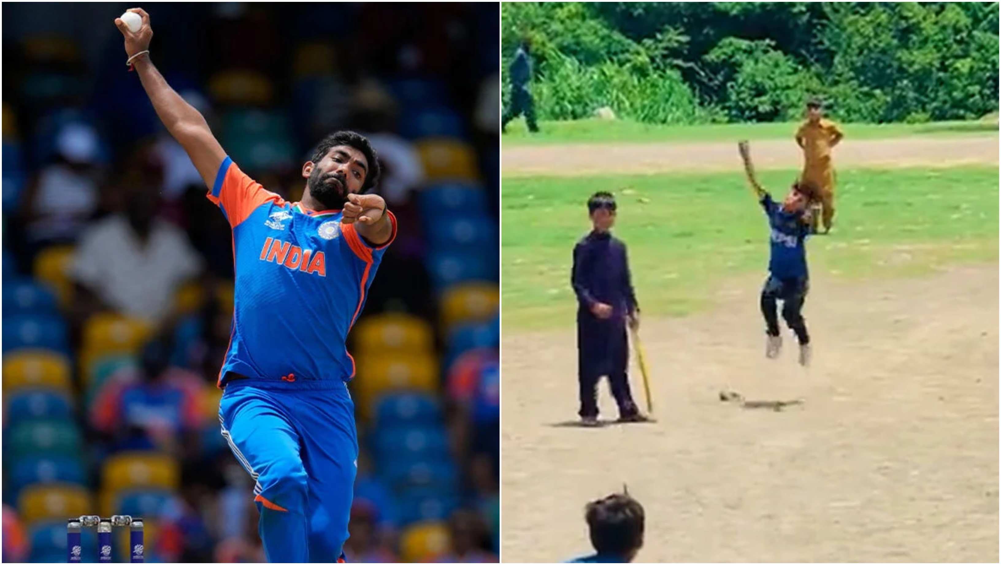 The young boy from Pakistan imitating Jasprit Bumrah's bowling action | X