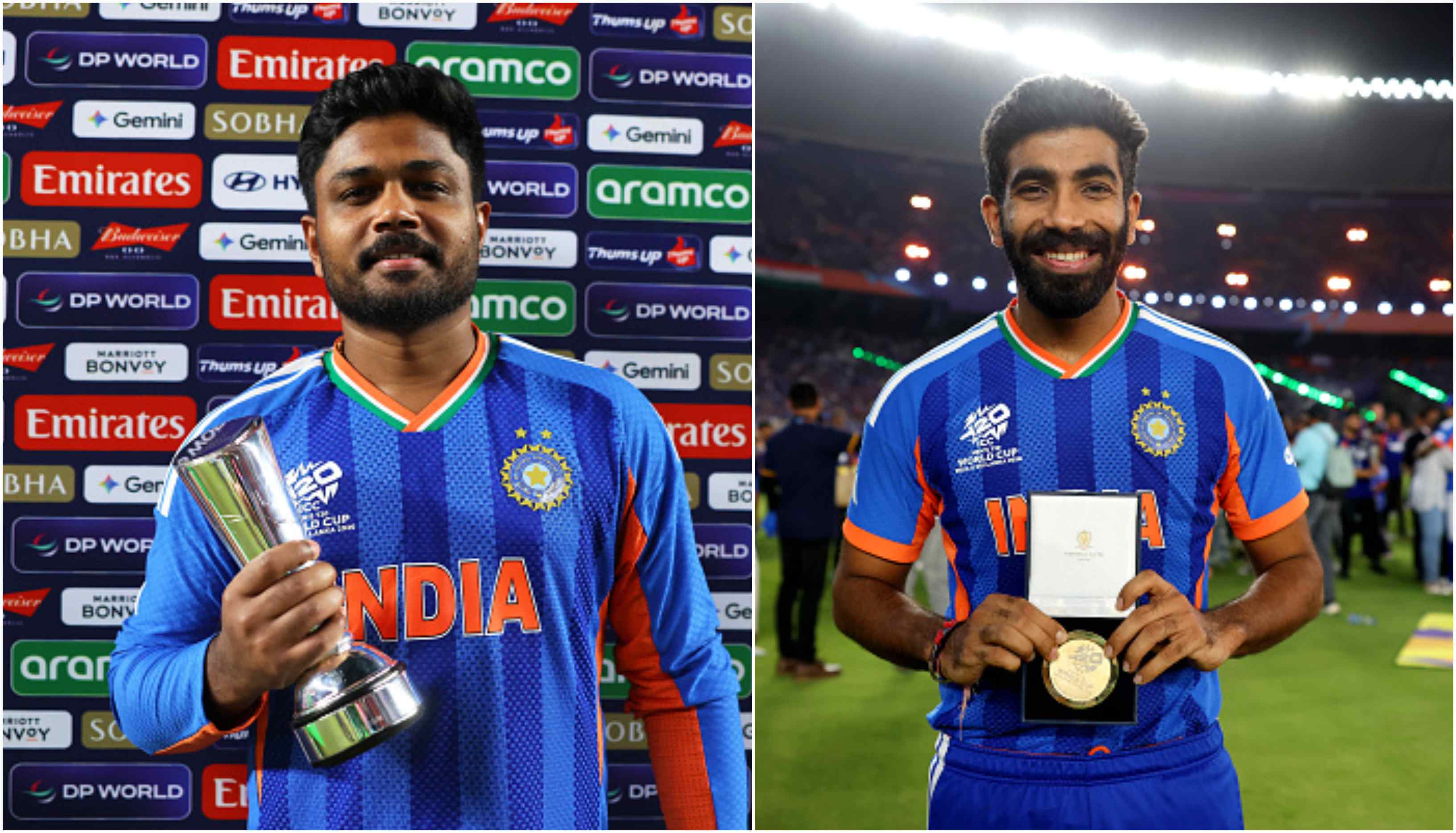 Sanju Samson and Jasprit Bumrah | Getty