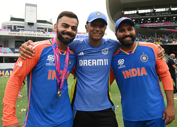Rohit Sharma and Virat Kohli retired from T20Is, while Rahul Dravid's tenure as head coach ended | Getty