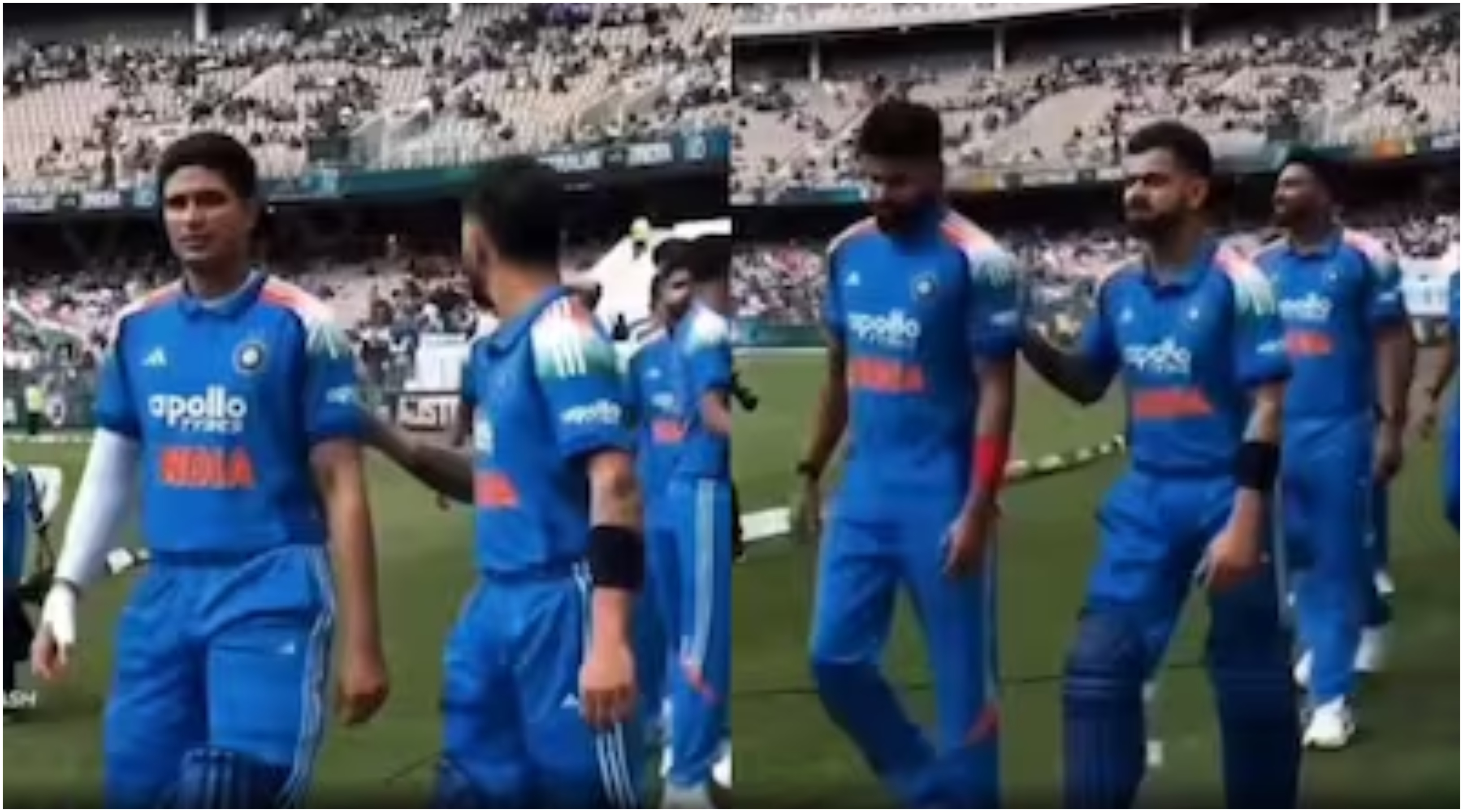 Virat Kohli's gesture for Shubman Gill and Shreyas Iyer | Screengrabs