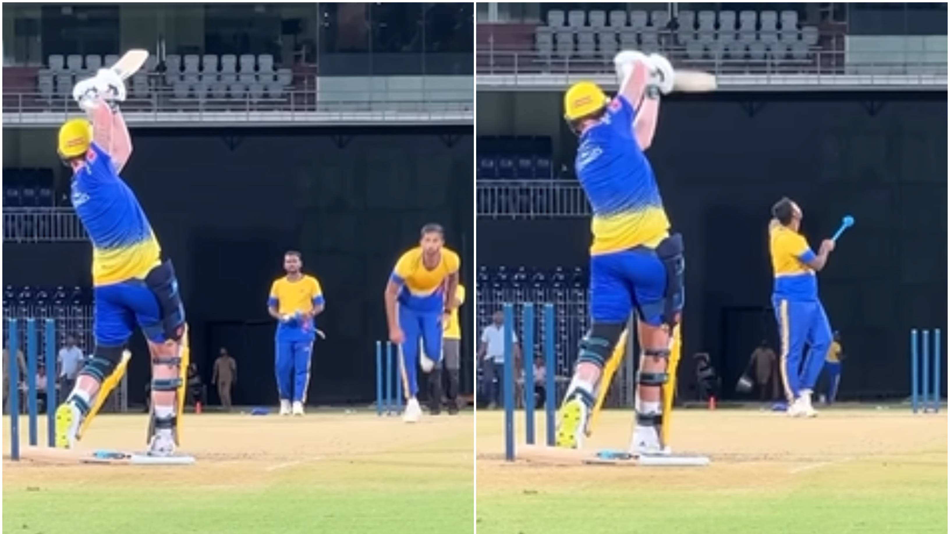 IPL 2023: WATCH – Ben Stokes slams two monstrous sixes in his first-ever practice session for CSK