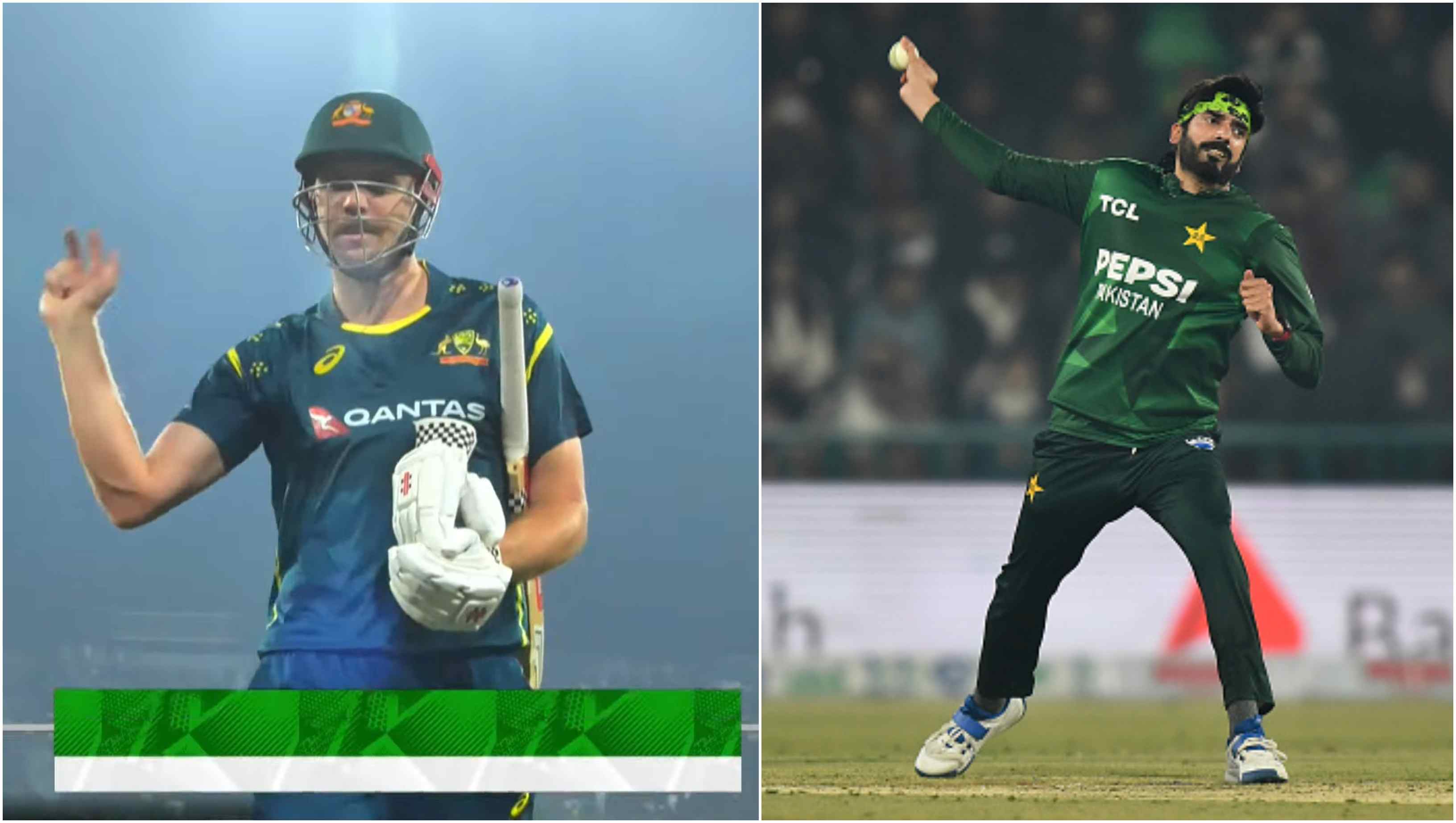 Cameron Green mocked Usman Tariq's action | X/Getty