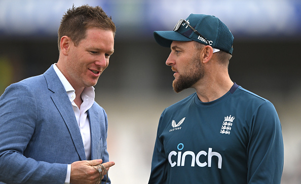 Eoin Morgan and Brendon McCullum | Getty