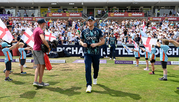 Ben Stokes walks onto the field for the last time as an ODI cricketer| Getty Images