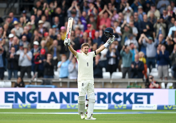 Joe Root celebrates his century in front of his home crowd at Headingley | Getty Images