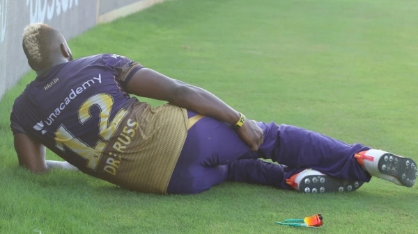 Andre Russell injured last month in the UAE | BCCI/IPL