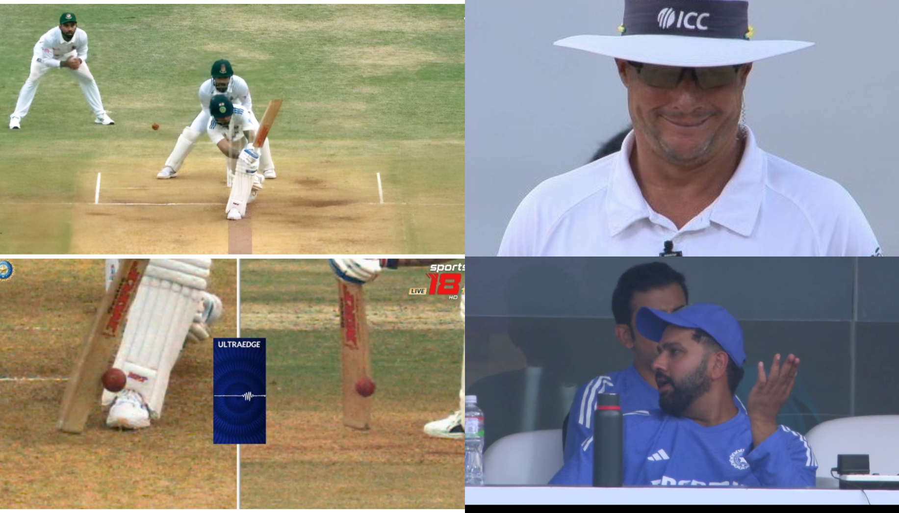 IND v BAN 2024: WATCH- Virat Kohli's costly DRS mistake after LBW  dismissal, snicko reveals inside egde; Rohit Sharma seethes