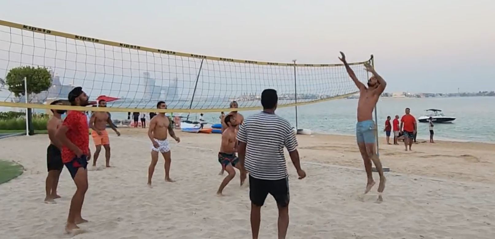 Indian cricketers enjoying some beach volleyball | BCCI