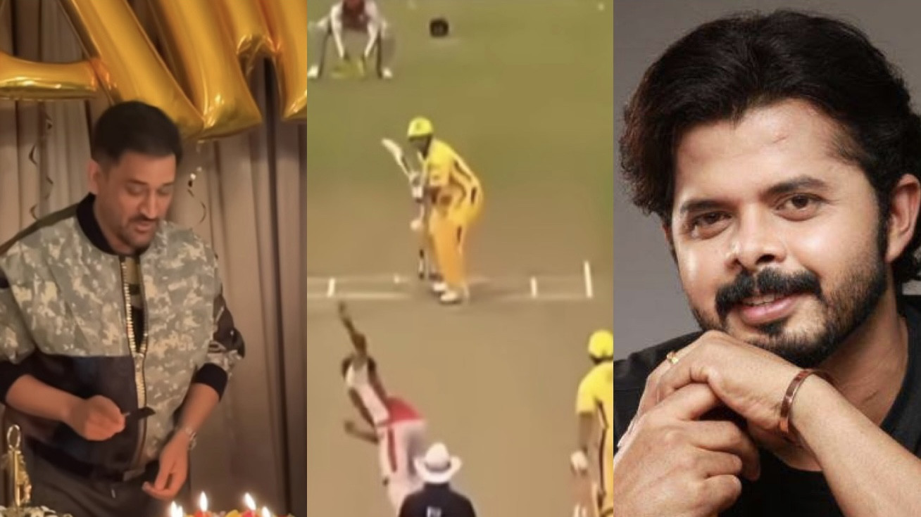 Netizens react after Sreesanth wishes MS Dhoni on his 41st birthday by posting a clip of his dismissal