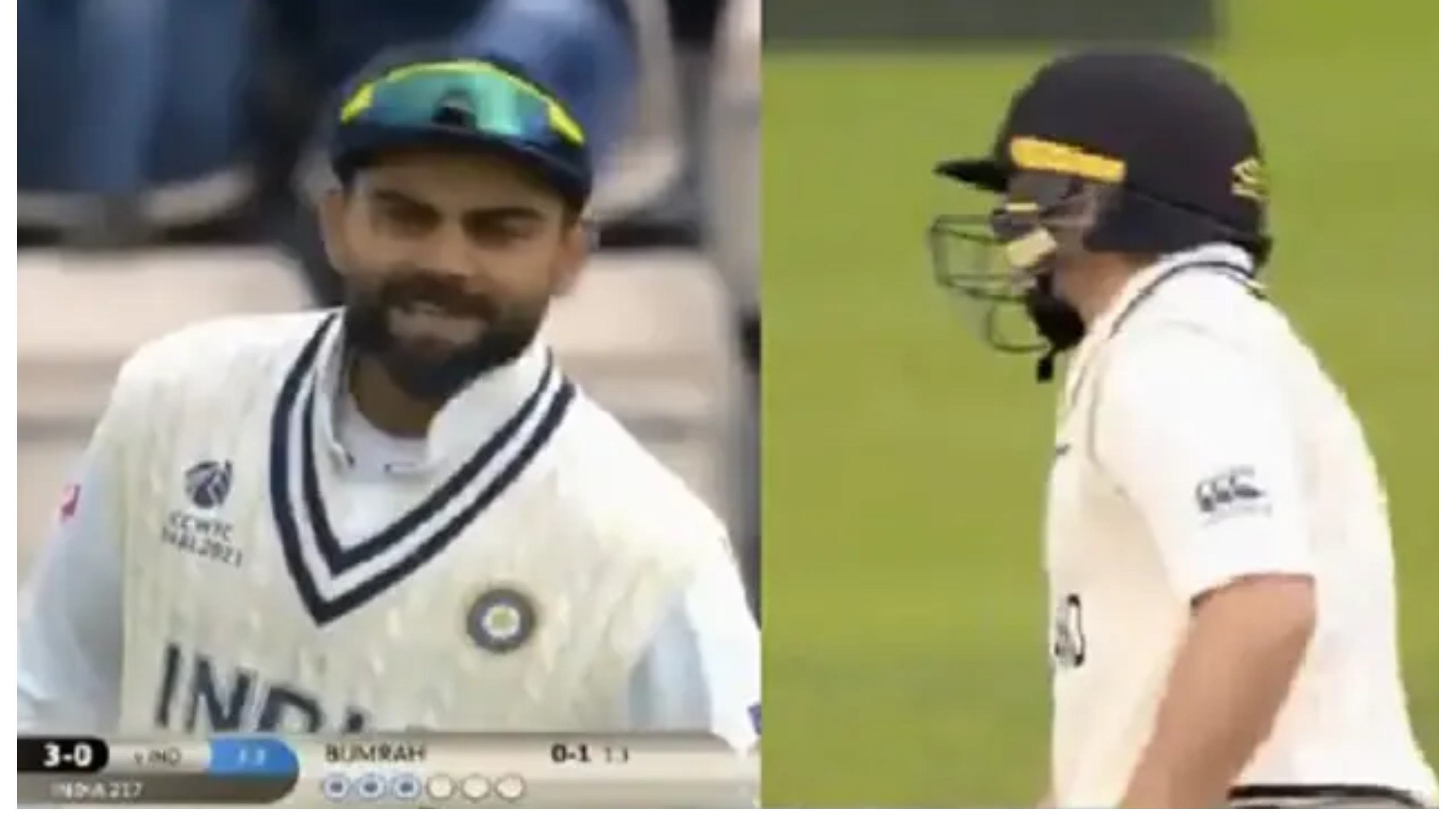 WTC 2021 Final: WATCH – Stump mic caught Virat Kohli sledging Tom Latham during third day’s play