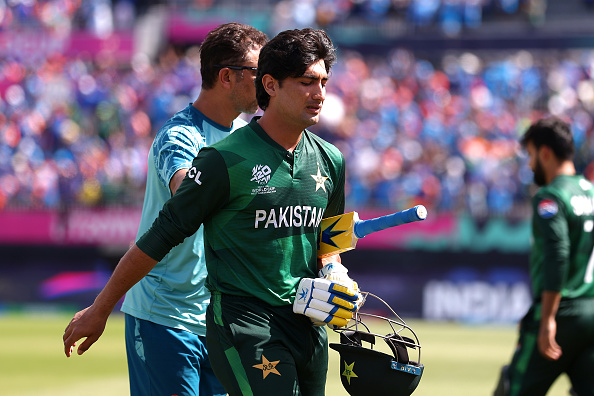 Naseem Shah walks off with tears in his eyes after Pakistan lost to India | Getty