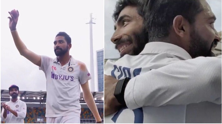 AUS v IND 2020-21: WATCH - Jasprit Bumrah hugs Mohammed Siraj after his maiden Test fifer
