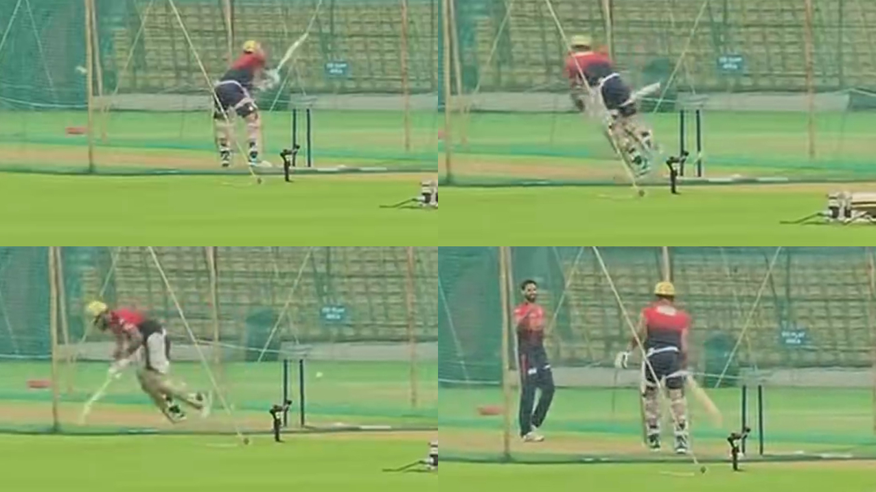 Kohli and Bhuvneshwar clash in RCB nets | X