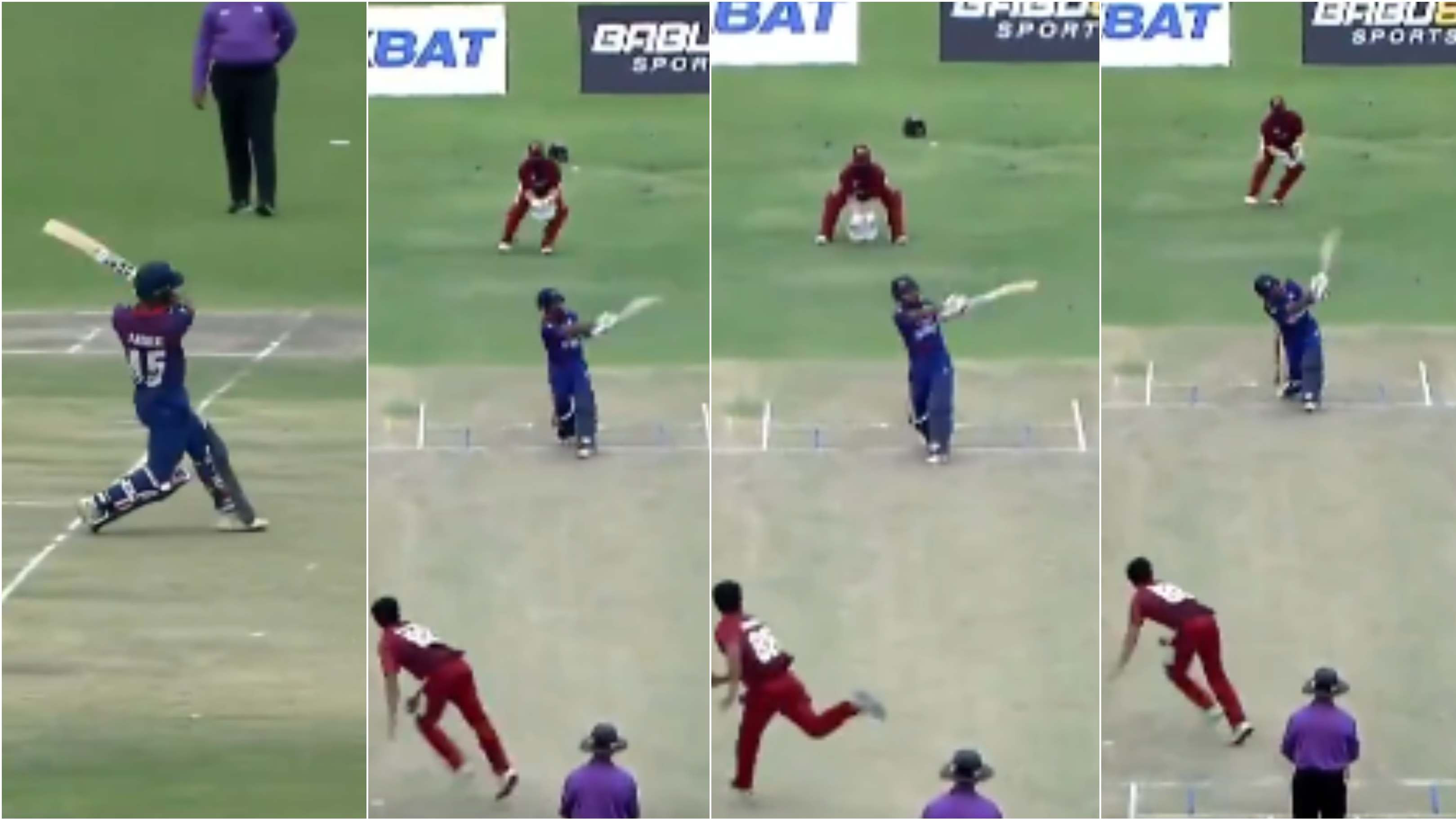 WATCH: Nepal’s Dipendra Singh Airee slams 6 sixes in an over; joins Yuvraj and Pollard in elite list