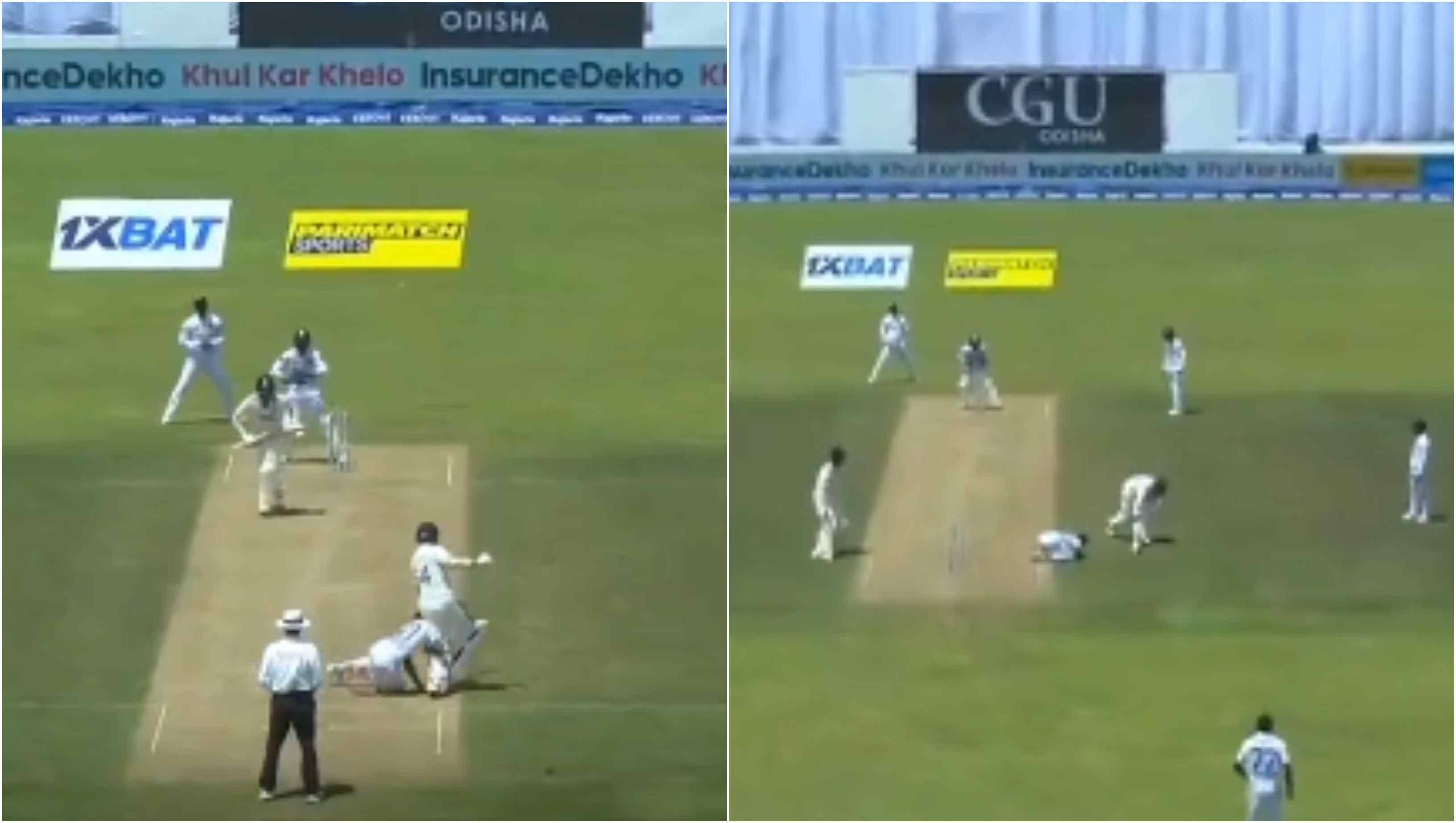 Yashasvi Jaiswal's unusual run out | Screengrabs