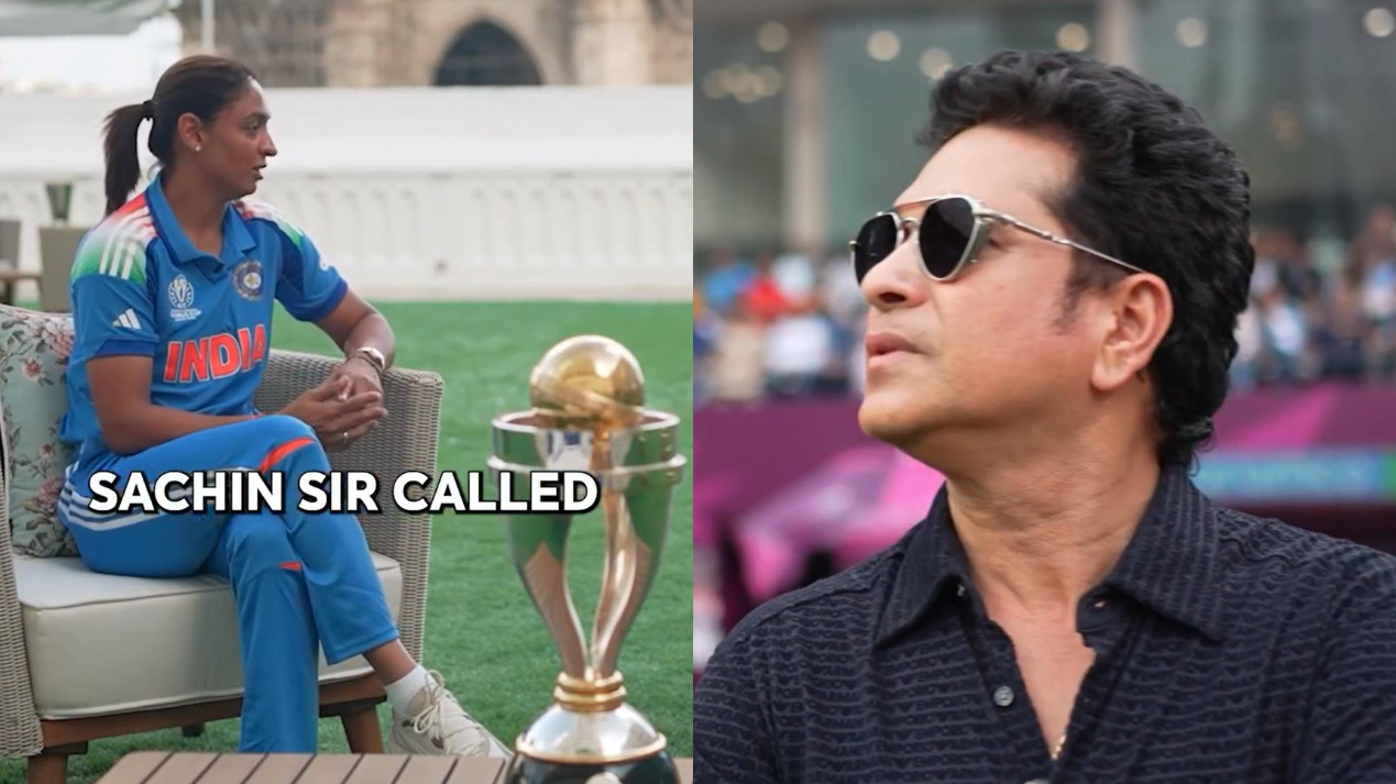 WATCH- “Try and control it”- Harmanpreet Kaur reveals Sachin Tendulkar had called the team before Women’s World Cup 2025 final