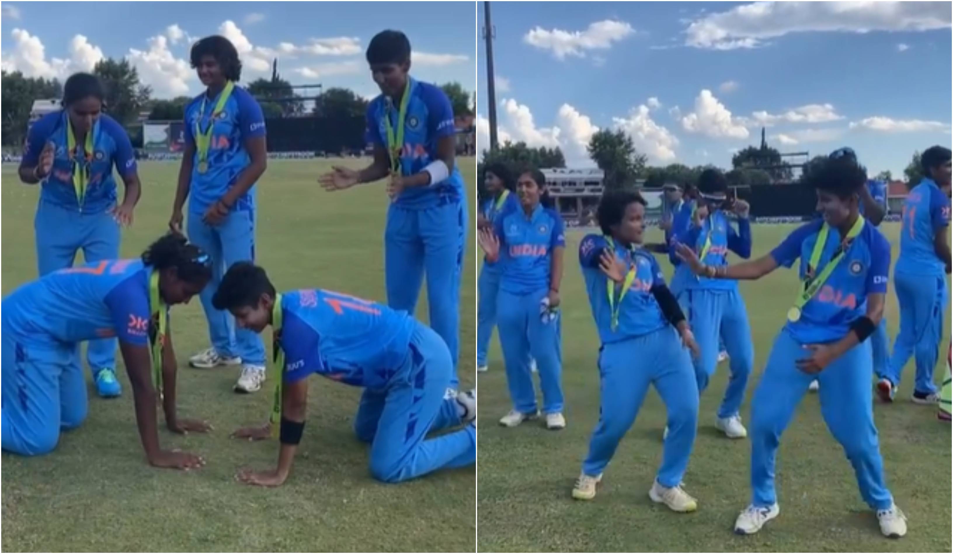 Indian U-19 players danced to the famous Bollywood number ‘Kala Chashma’ | Screengrab/ICC