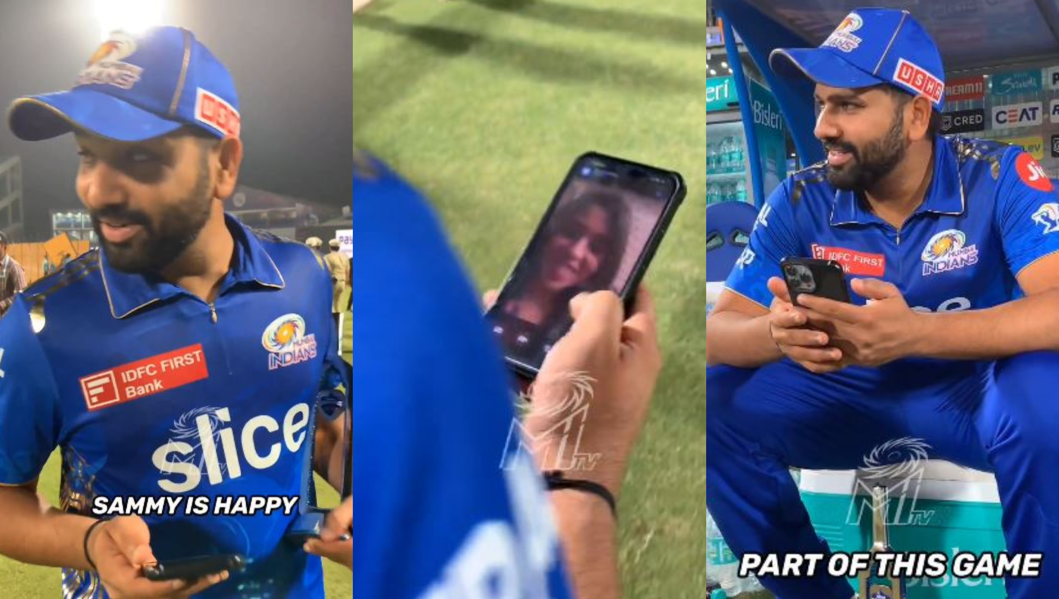 Rohti Sharma and Ritika on video call after MI's win over DC | Instagram