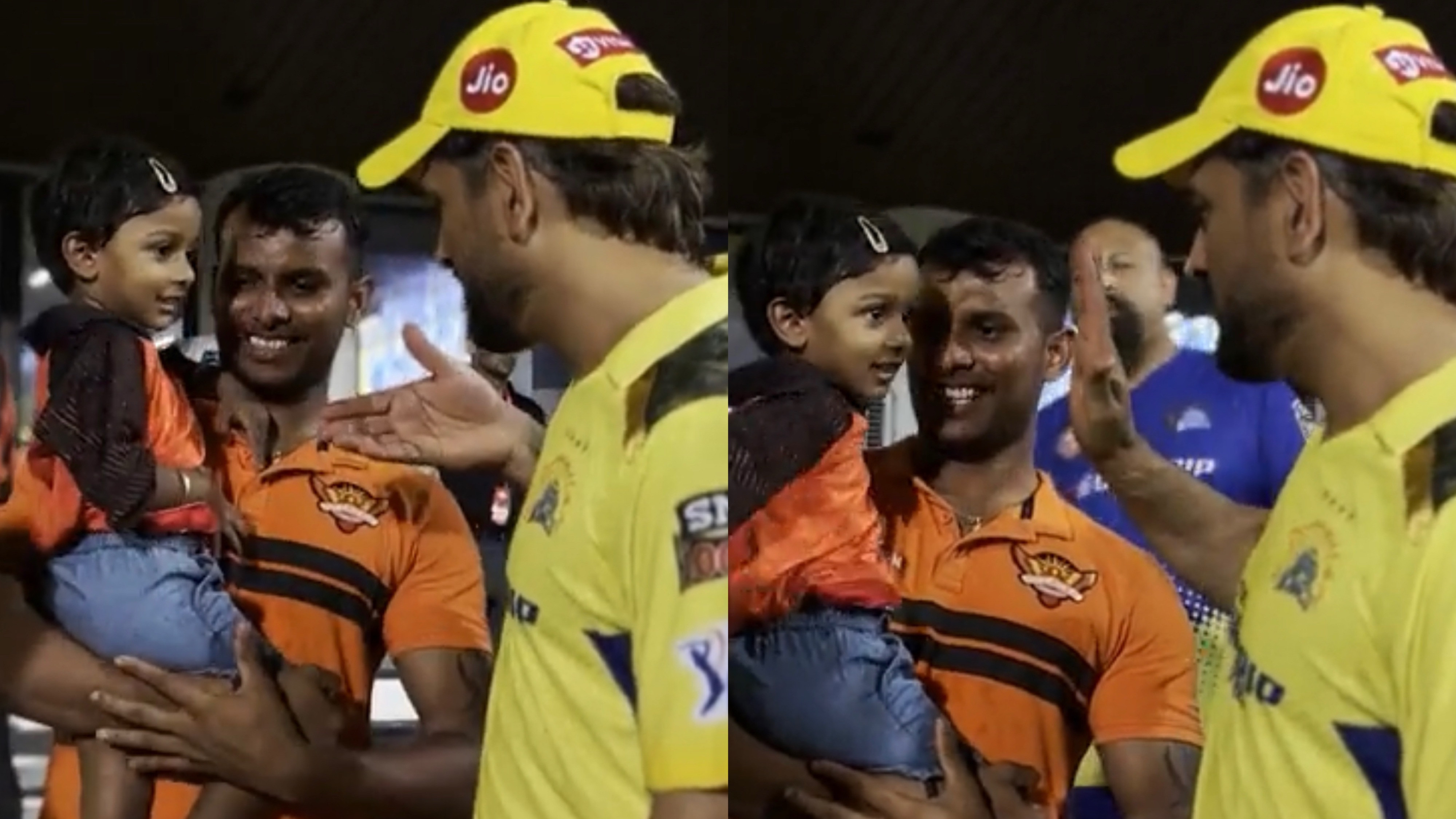 IPL 2023: WATCH - MS Dhoni converses with T Natarajan's daughter post CSK v SRH clash in Chennai