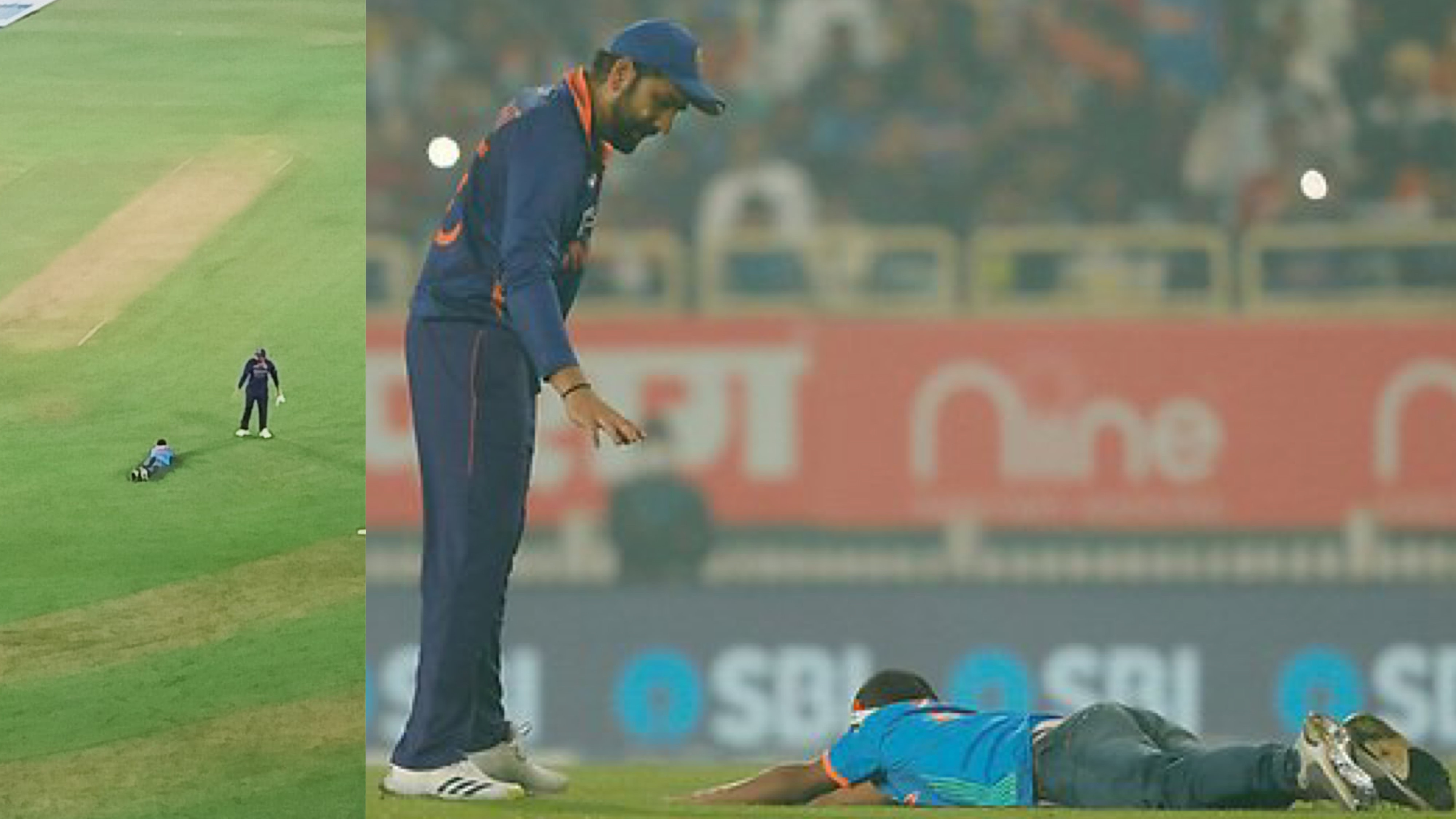 IND v NZ 2021: WATCH - Fan bows down to Rohit Sharma after breaching security 