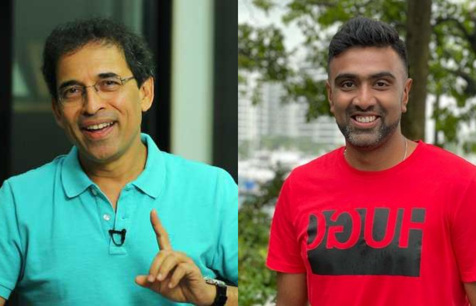 Harsha Bhogle and R Ashwin | X