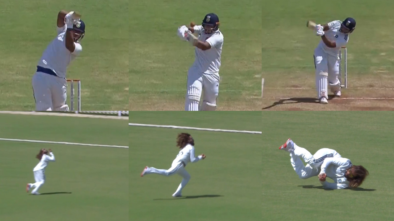 WATCH- Vaibhav Sooryavanshi scores 18 runs off Yash Thakur but falls to a brilliant catch by Rajat Patidar in the same over