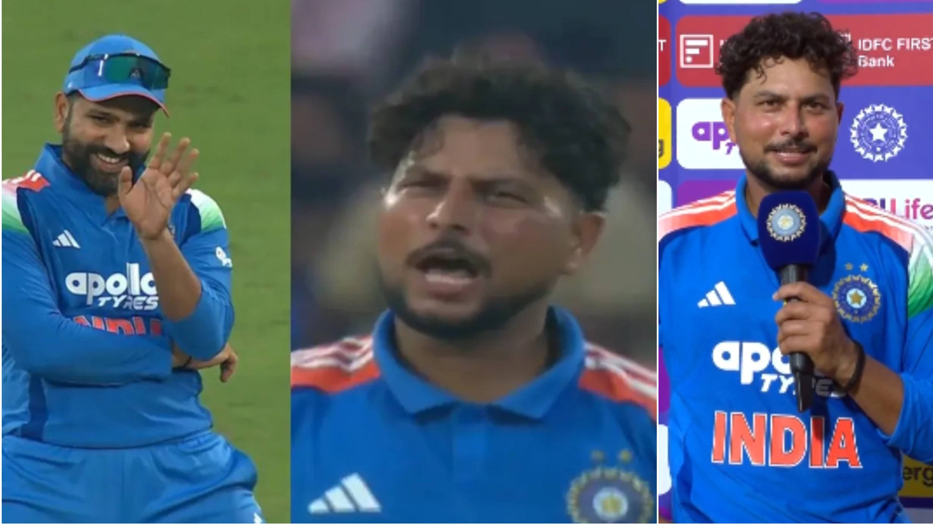 IND v SA 2025: WATCH – Rohit mocks Kuldeep for excessive wicket appeals; wrist-spinner admits he is bad with DRS