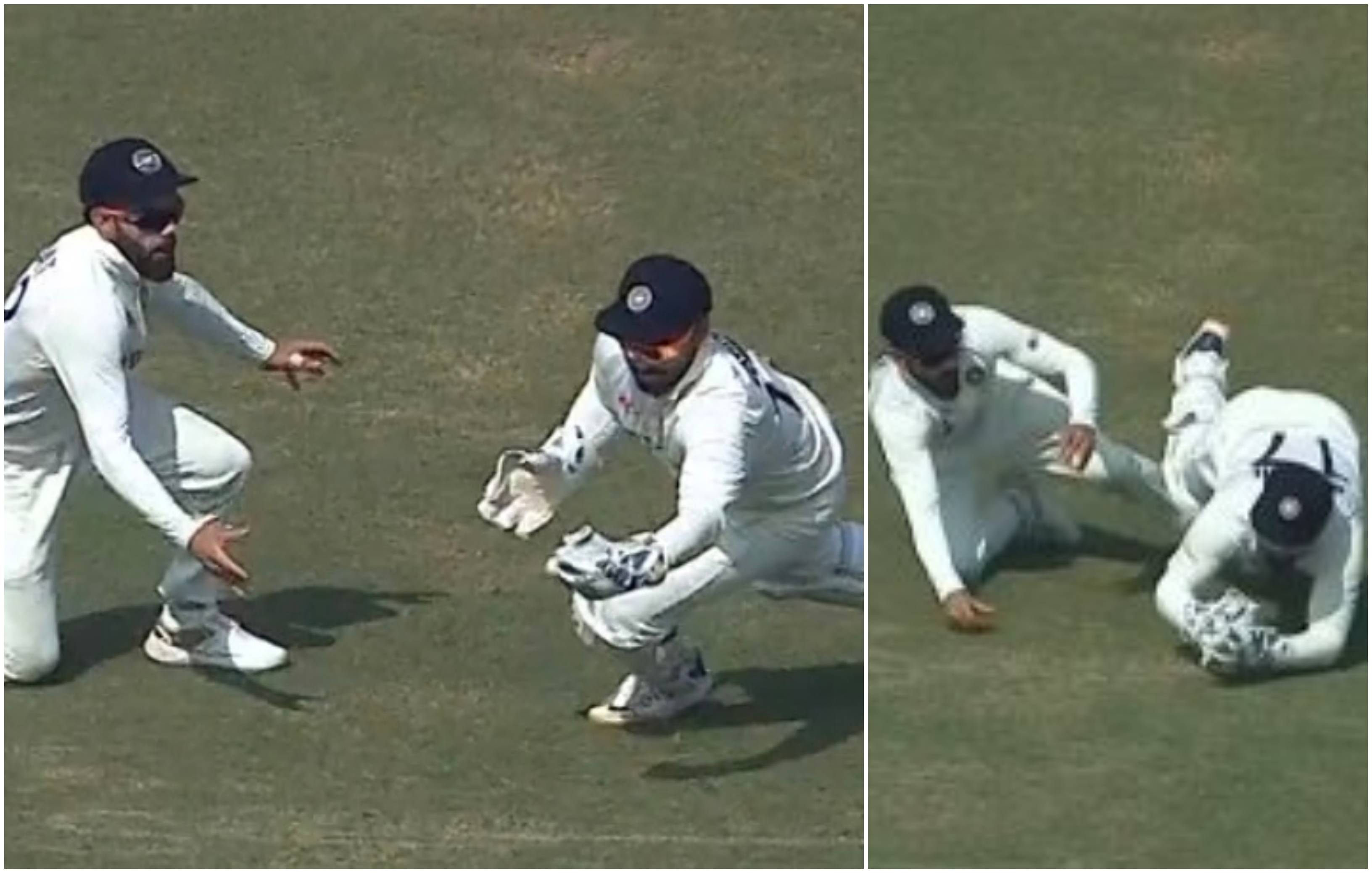 Pant completed the catch after Kohli spilled it | Screengrab