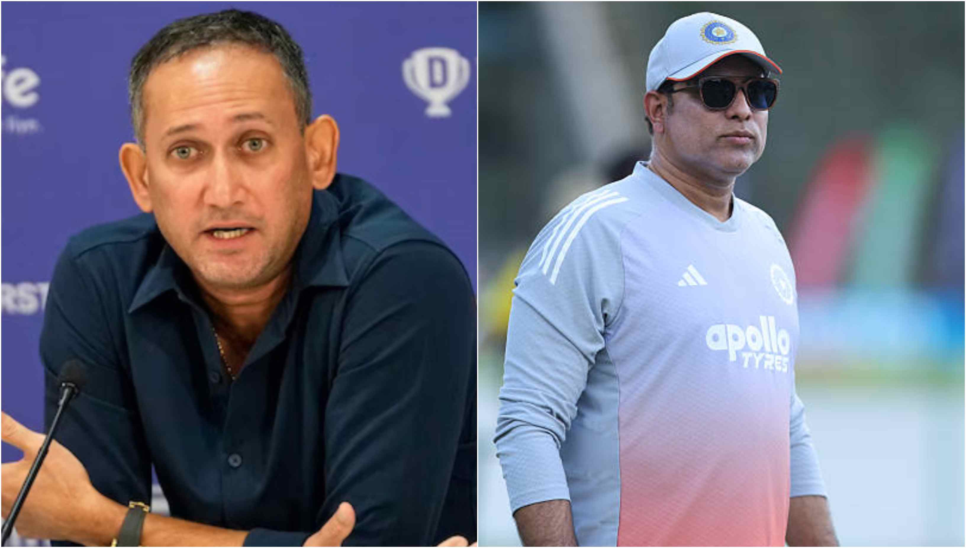 Ajit Agarkar and VVS Laxman | JioStar/Getty