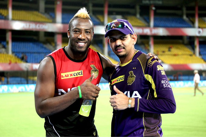 Andre Russell and Sunil Narine | KKR Twitter