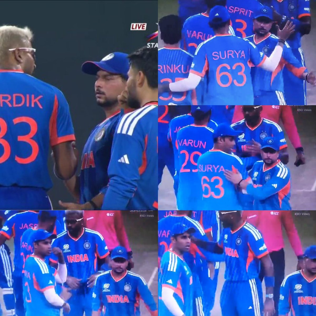 Hardik Pandya and Suryakumar Yadav were not happy with Kuldeep Yadav dropping a catch | X