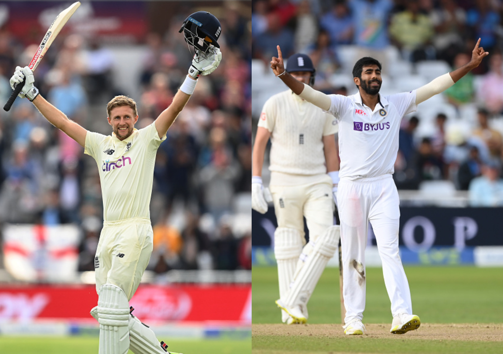 Joe Root and Jasprit Bumrah | Getty