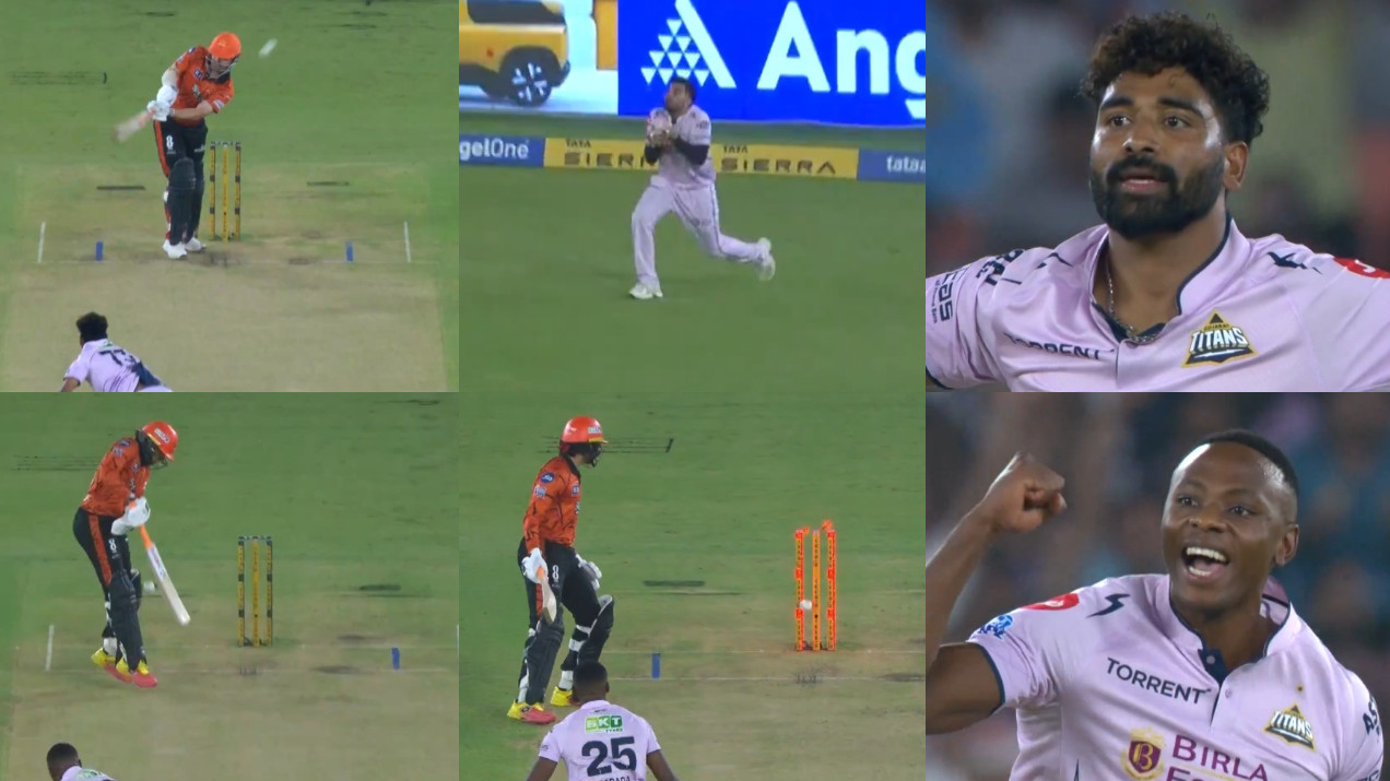 IPL 2026: WATCH- SRH rattled as Travis Head and Abhishek Sharma fall for cheap against Mohammed Siraj and Kagiso Rabada
