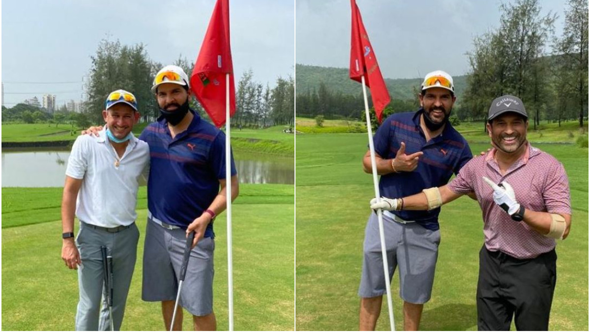 PICS- Yuvraj Singh wakes up at 4 am to play golf with Sachin Tendulkar and Ajit Agarkar