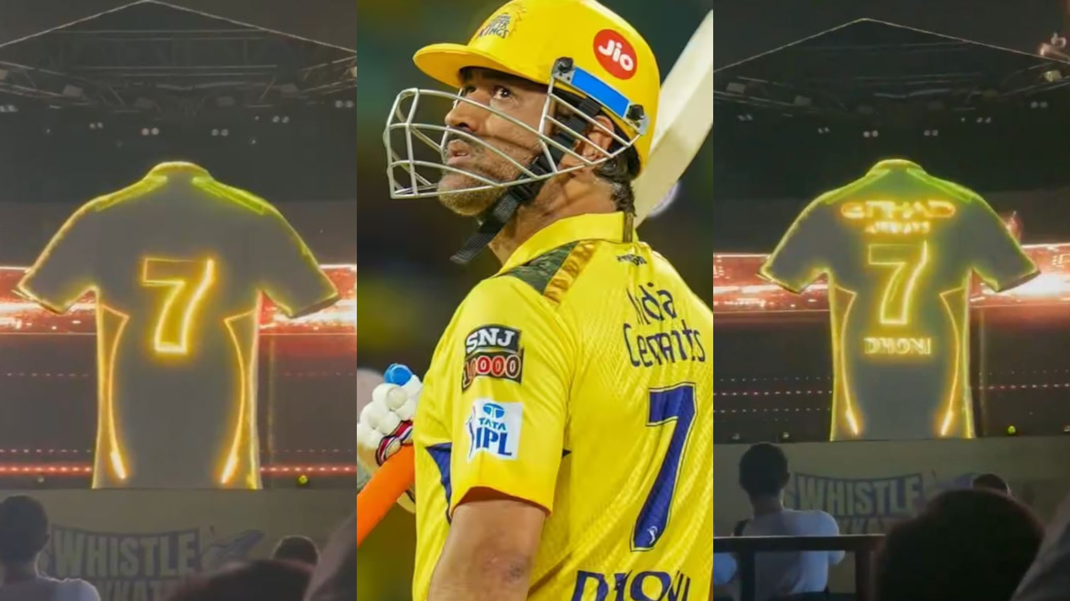 IPL 2024: WATCH- Fans go crazy as CSK uses MS Dhoni’s no.7 jersey to announce new sponsors Etihad Airways